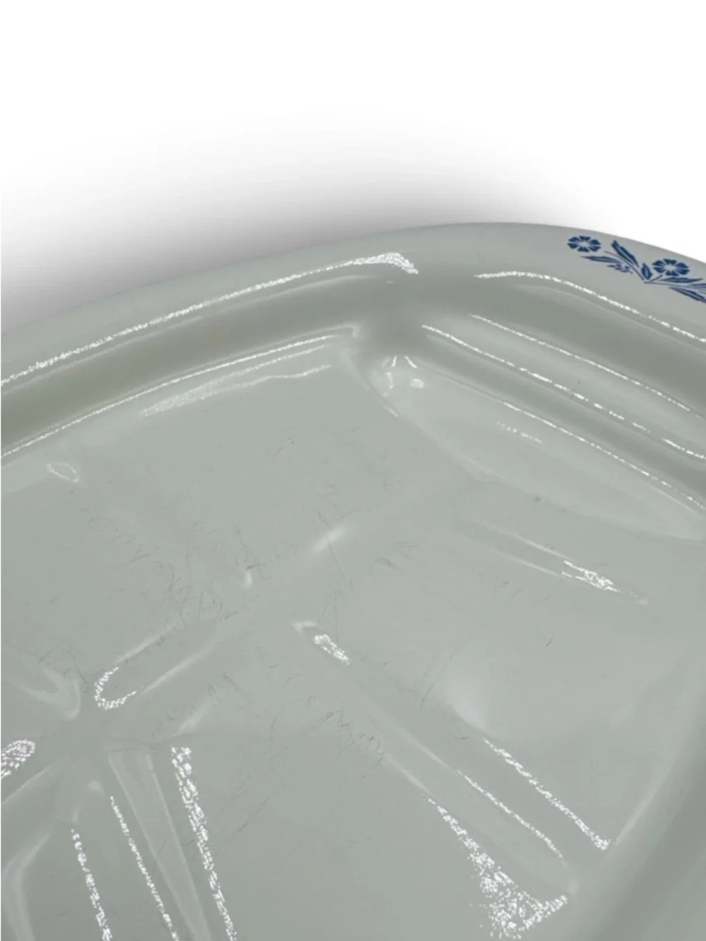 Vintage Corning Ware Blue Cornflower P-19 Platter Serving Tray Stand